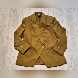 Express Women's Tan Double-Breasted Blazer